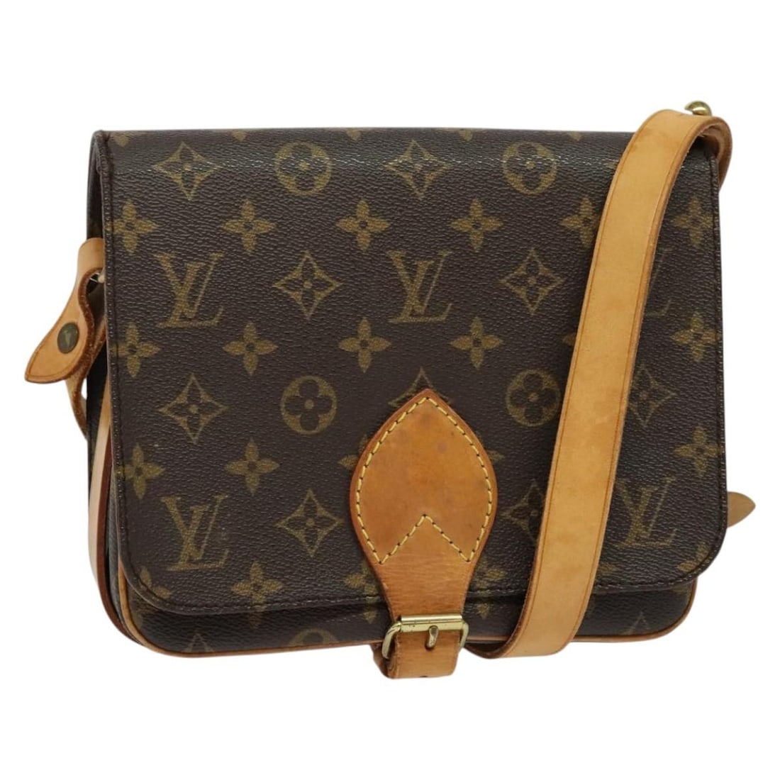 LOUIS VUITTON Monogram Cartouchiere MM Shoulder Bag M51253 Auth (1 of 18)