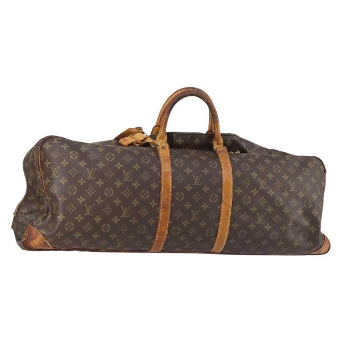 LOUIS VUITTON Monogram Sac Tennis Boston Bag with Name Tag: LOUIS VUITTON Monogram Sac Tennis Boston Bag with Name Tag This authentic LOUIS VUITTON Monogram Sac Tennis Boston Bag is a stylish accessory crafted in France. Made from durable Monogram Canvas, this