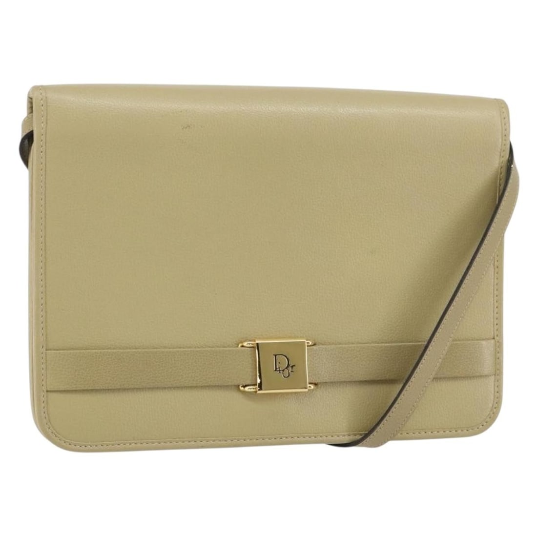 Christian Dior Beige Gold Leather Shoulder Bag BA7996: Christian Dior Beige Gold Leather Shoulder Bag BA7996 This elegant Christian Dior shoulder bag is crafted from high-quality beige leather with gold accents, showcasing a sophisticated design perfect f