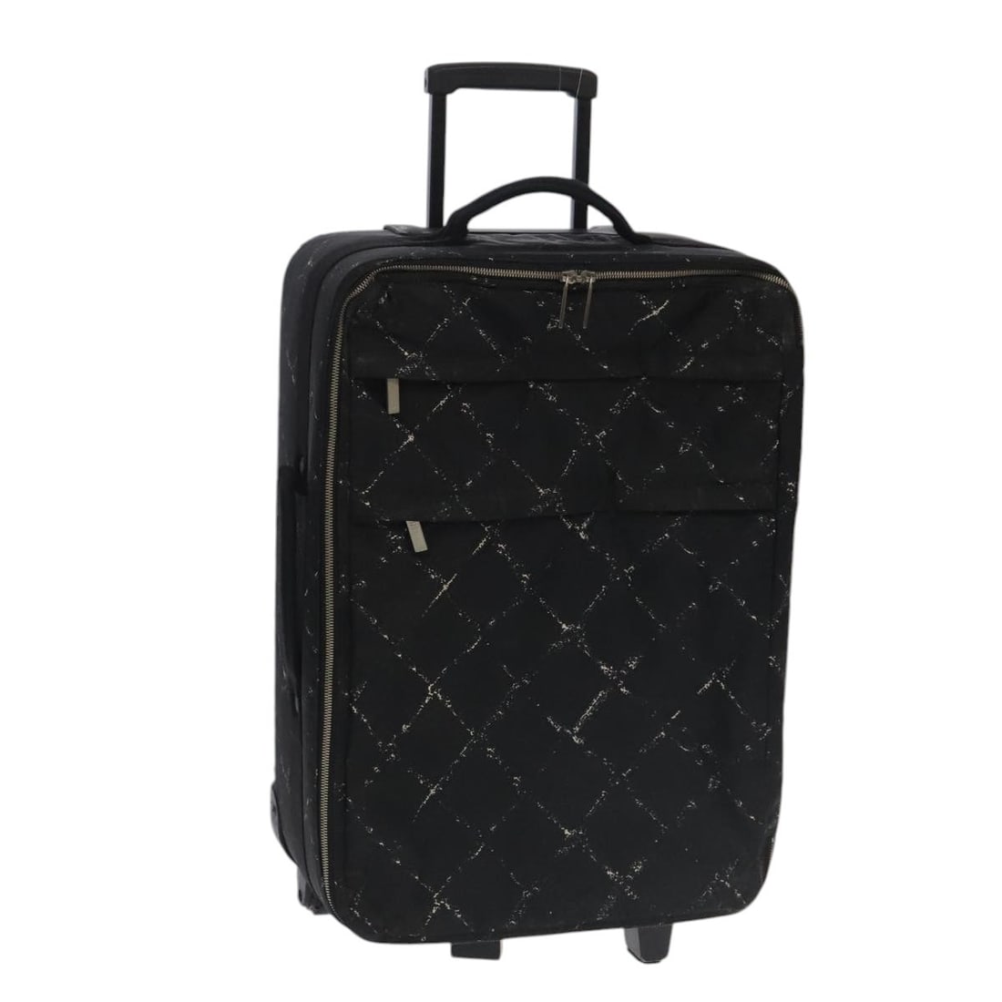 CHANEL Black Nylon Travel Suitcase 21.3 Inch Auth Made in France (1 of 18)