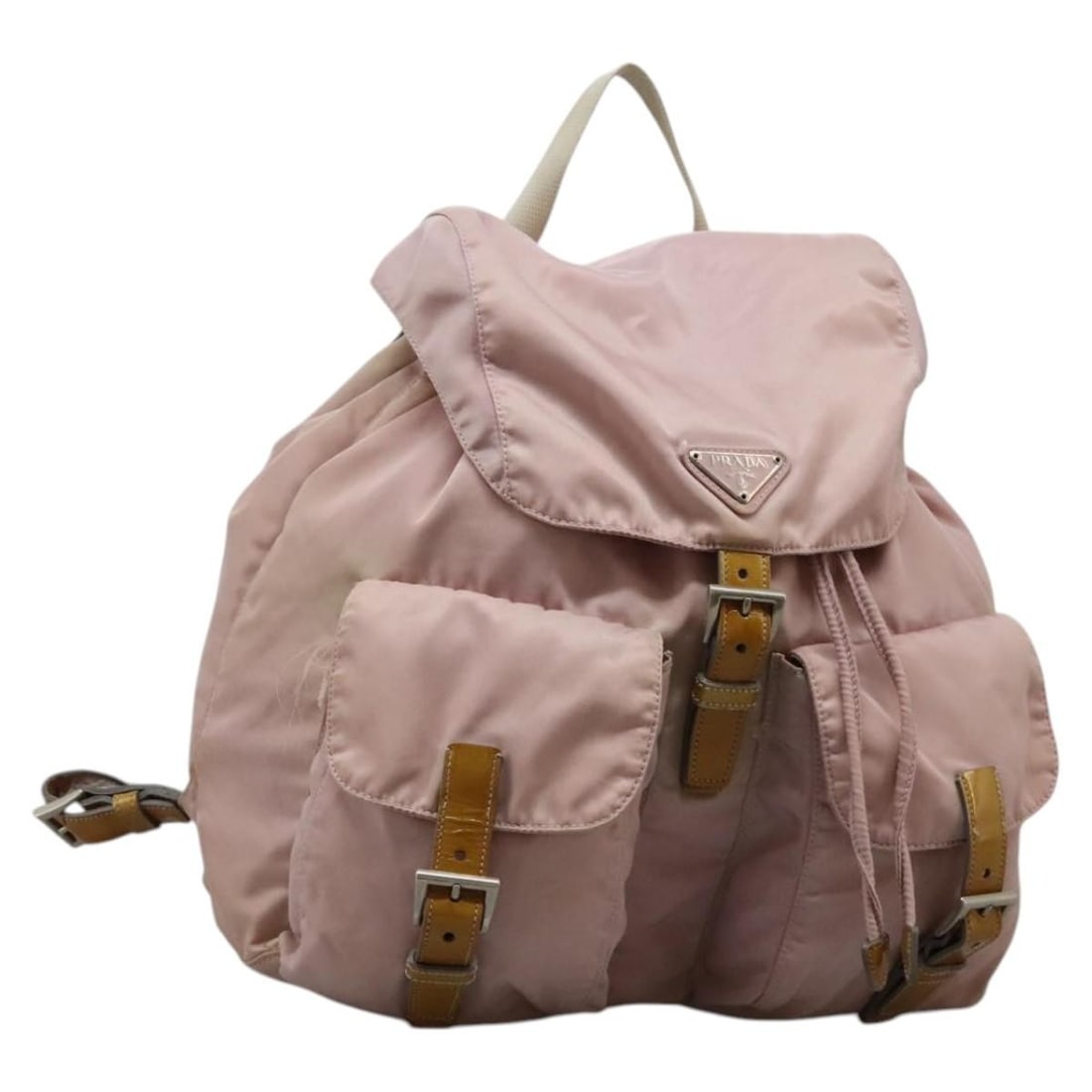 PRADA Pink Silver Nylon Backpack with Guarantee Card Made in Italy: PRADA Pink Silver Nylon Backpack with Guarantee Card Made in Italy This authentic PRADA backpack combines style and functionality, crafted from durable nylon in a chic pink and silver color scheme. Wi
