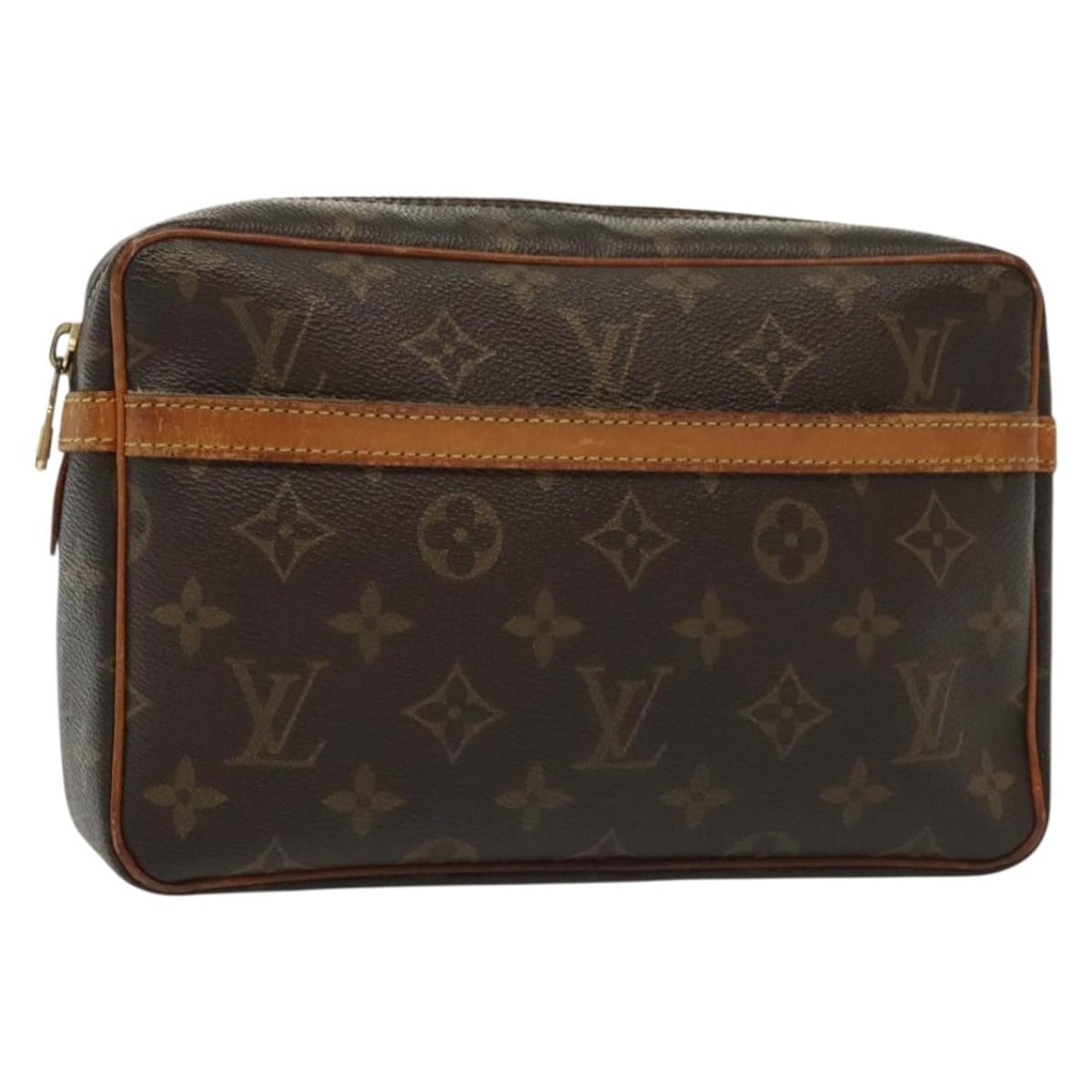 LOUIS VUITTON Monogram Compiegne 23 Clutch Bag M51847 Auth France: LOUIS VUITTON Monogram Compiegne 23 Clutch Bag M51847 Auth France Introducing the LOUIS VUITTON Monogram Compiegne 23 Clutch Bag, a sophisticated accessory crafted from signature Monogram Canvas. This
