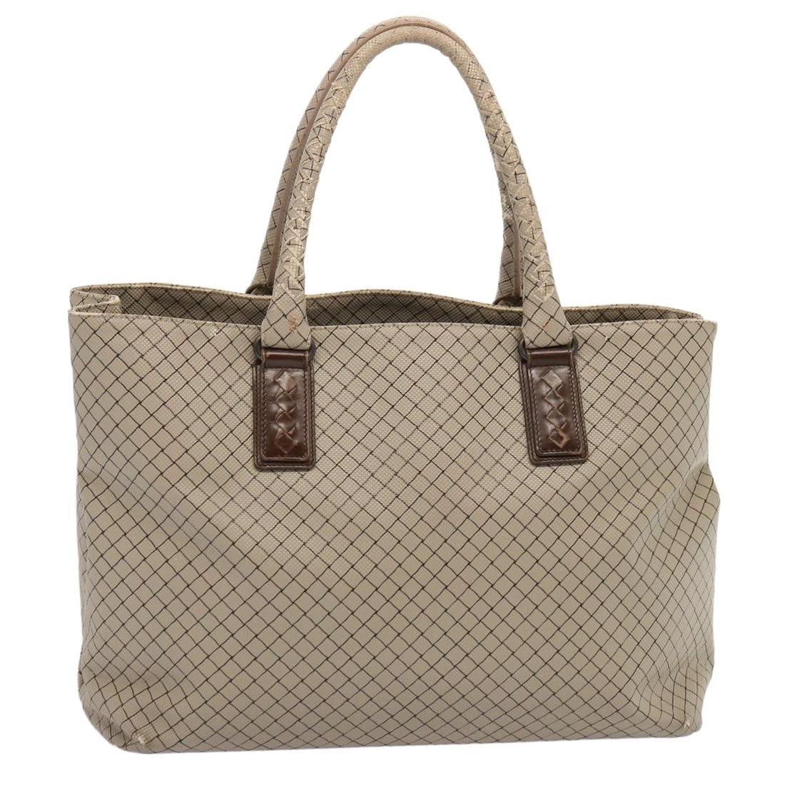 Bottega Veneta Beige PVC Leather Tote Bag Made in Italy (1 of 18)