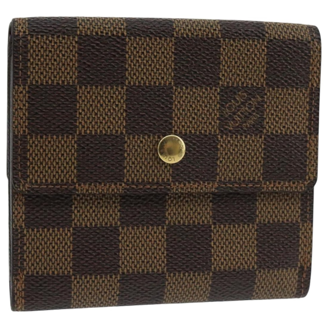 LOUIS VUITTON Damier Ebene Portefeuille Elise Wallet N61654 Auth (1 of 16)