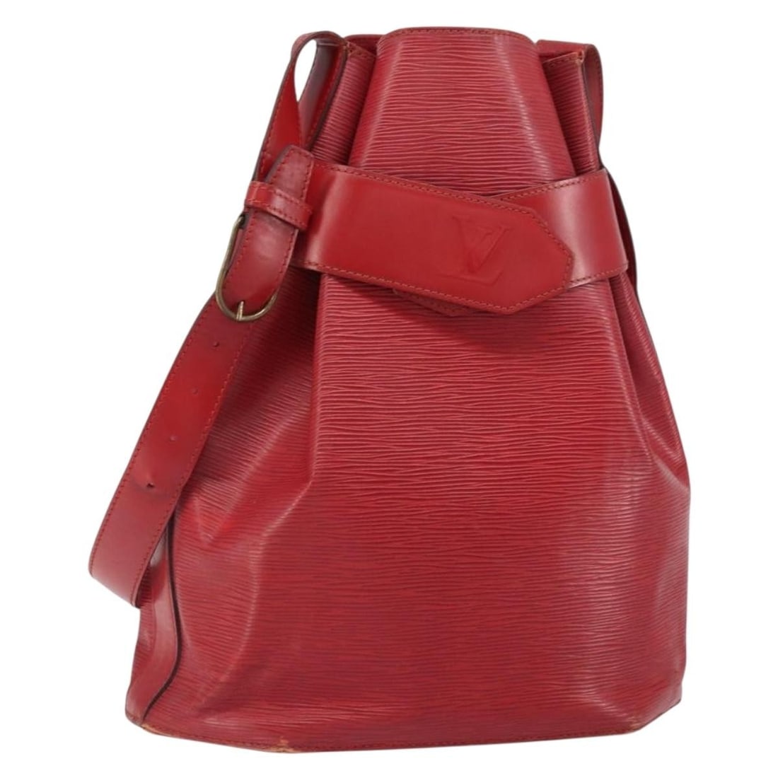 Red Epi Leather Louis Vuitton Sac Depaule GM Shoulder Bag M80197 (1 of 18)