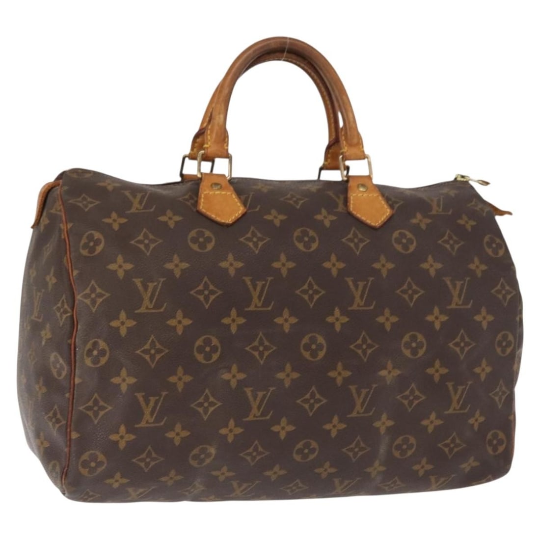 Monogram Canvas Speedy 35 Handbag Louis Vuitton M41524 France: Monogram Canvas Speedy 35 Handbag Louis Vuitton M41524 France This is a Louis Vuitton Monogram Speedy 35 handbag, crafted from signature monogram canvas. Made in France, this classic piece features a