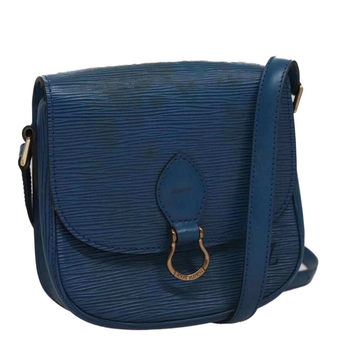 Louis Vuitton Epi Saint Cloud PM Shoulder Bag Blue M52195 Auth (1 of 18)
