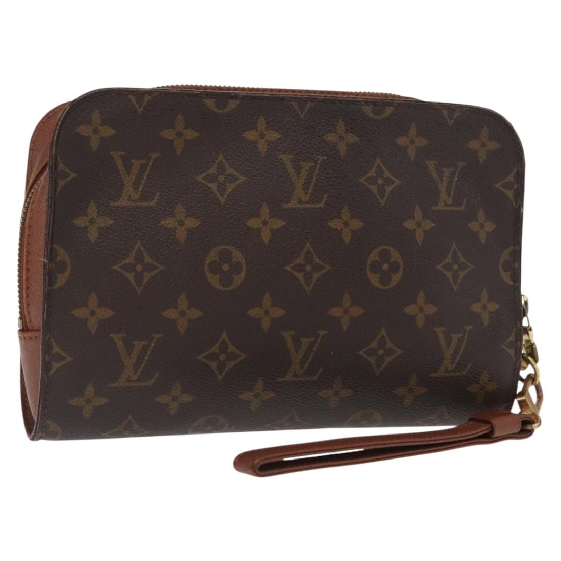 Louis Vuitton Orsay Monogram Canvas Clutch Bag M51790 France: Louis Vuitton Orsay Monogram Canvas Clutch Bag M51790 France This Louis Vuitton Orsay clutch bag features the iconic Monogram canvas exterior in classic brown tones. Made in France, it offers a compac