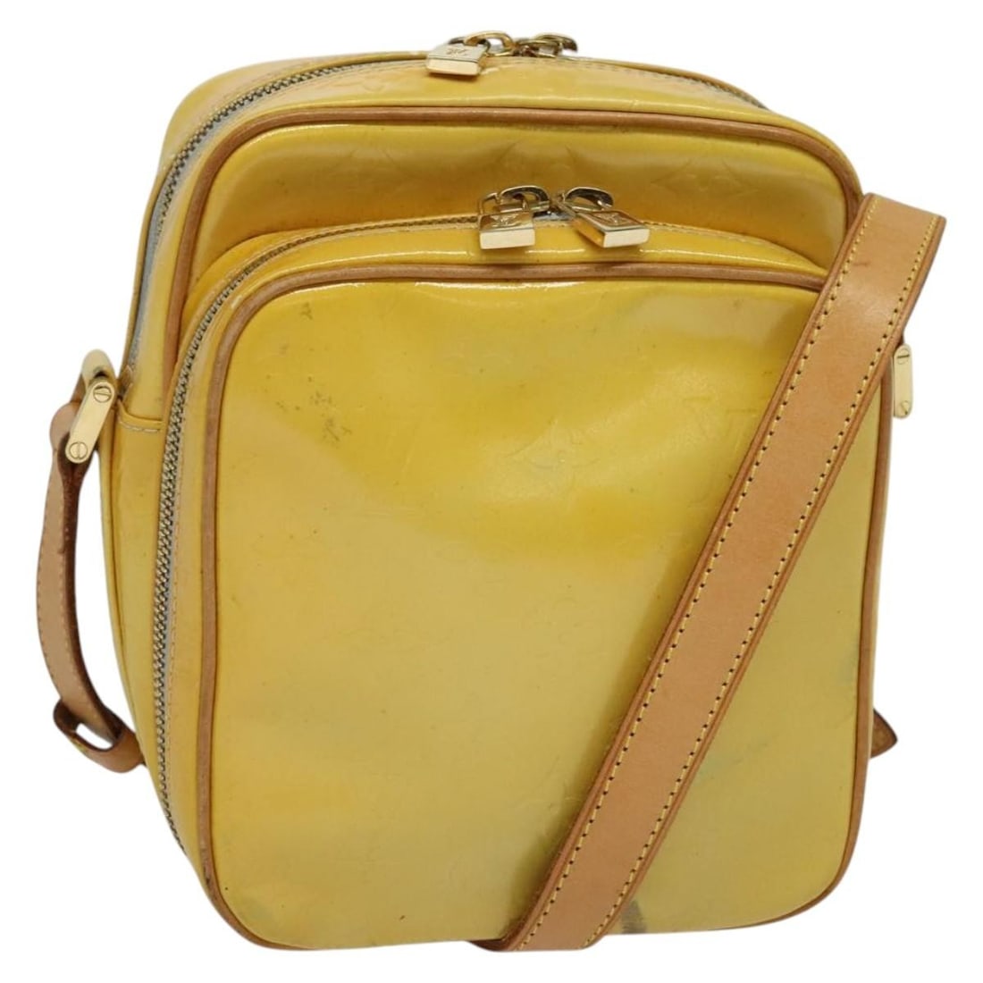 LOUIS VUITTON Monogram Vernis Wooster Shoulder Bag Gris M91036 Patent Leather (1 of 18)