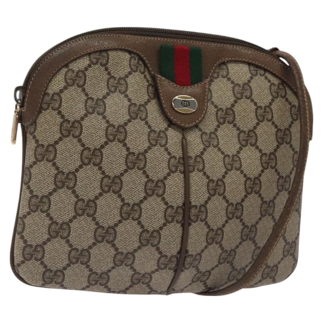 GUCCI GG Supreme Sherry Line Shoulder Bag PVC Beige Gold 904 02 047 Auth: GUCCI GG Supreme Sherry Line Shoulder Bag PVC Beige Gold 904 02 047 Auth Elevate your style with this authentic GUCCI GG Supreme Web Sherry Line Shoulder Bag, crafted from durable PVC leather in a chi