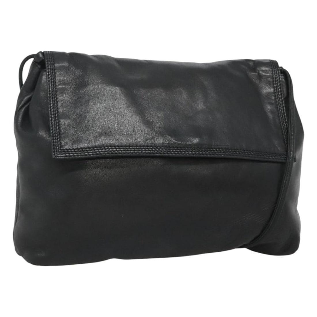 LOEWE Black Gold Leather Shoulder Bag Authentic 127349 (1 of 18)