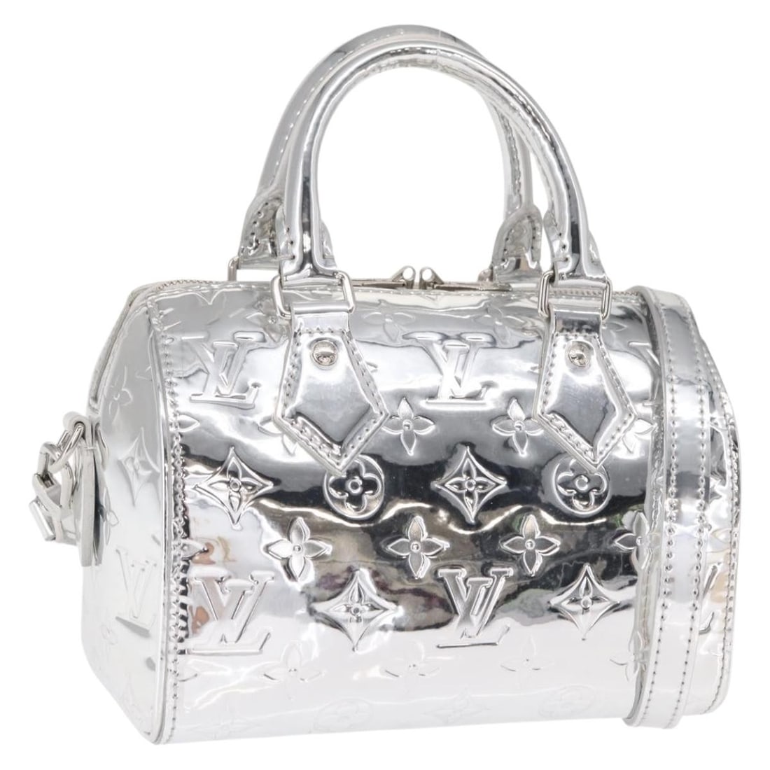 LOUIS VUITTON Monogram Miroir Speedy Bandouliere 20 Hand Bag M11987 Auth (1 of 18)