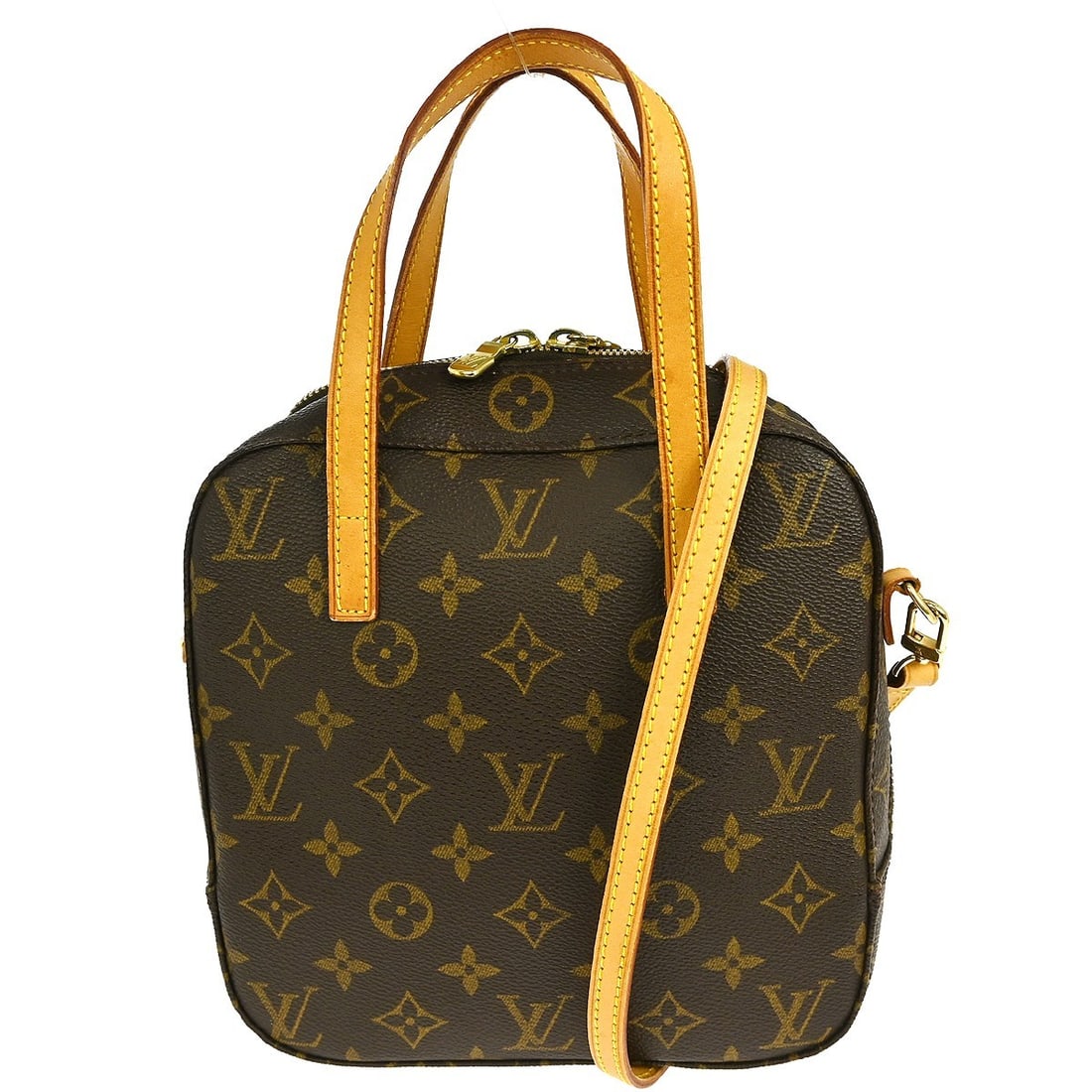 Louis Vuitton Spontini Monogram 2Way Handbag M47500 Brown Canvas: Louis Vuitton Spontini Monogram 2Way Handbag M47500 Brown Canvas This Louis Vuitton Monogram Spontini 2Way Handbag is a versatile and stylish accessory designed for medium-sized needs. Crafted from du