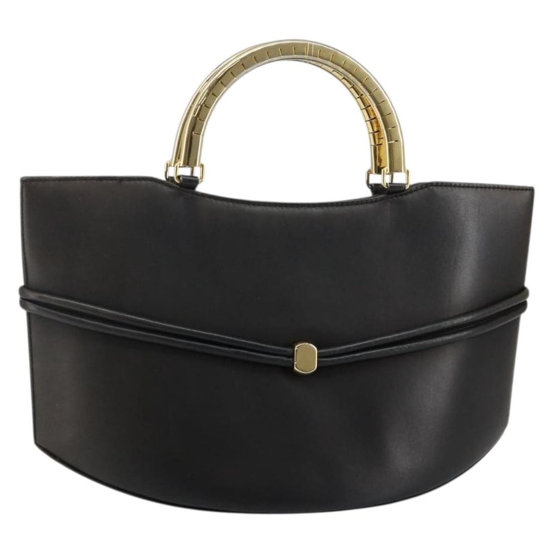 BALLY Leather Hand Bag Black Gold Made in Spain: BALLY Leather Hand Bag Black Gold Made in Spain This exquisite BALLY hand bag showcases a sleek black and gold color combination, crafted from high-quality leather. Measuring approximately 13.4 inches
