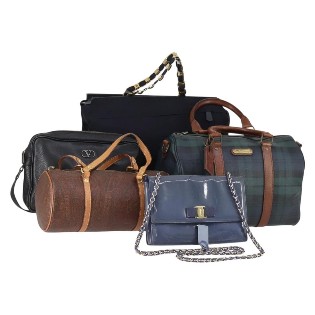 Poro Ralph Lauren PVC Leather Hand Bag Set of 5 Authenticated (1 of 18)