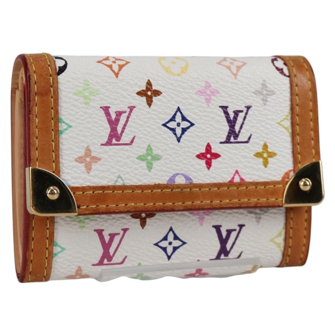 Louis Vuitton Multicolor Coin Purse M92657 White Authentic: Louis Vuitton Multicolor Coin Purse M92657 White Authentic This Louis Vuitton Multicolor Porte Monnaie Pla Coin Purse features a stylish design in white Monogram Multicolor Canvas. Crafted in France,