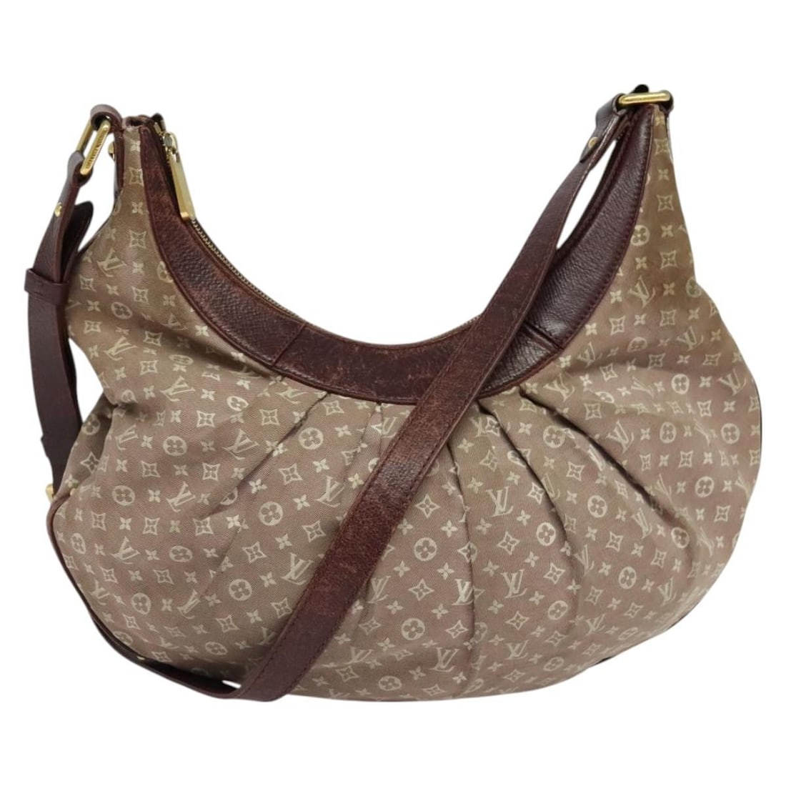 LOUIS VUITTON Monogram Idylle Rhapsody MM Shoulder Bag Sepia M40405 Auth (1 of 18)