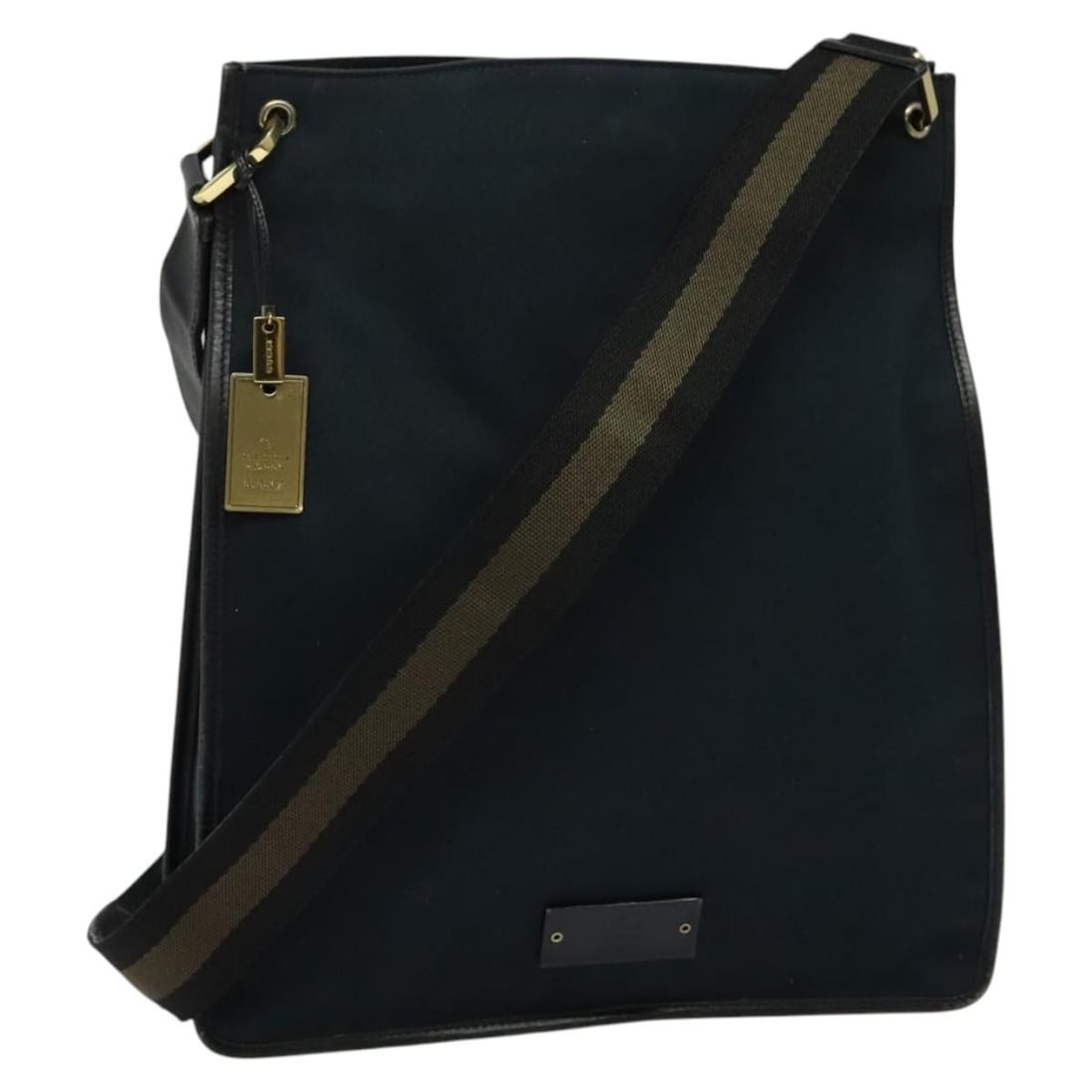 GUCCI 90657 Navy Gold Canvas Shoulder Bag Auth Italy: GUCCI 90657 Navy Gold Canvas Shoulder Bag Auth Italy This authentic GUCCI shoulder bag is a stylish accessory crafted in Italy from durable canvas. It features a sophisticated navy and gold color comb