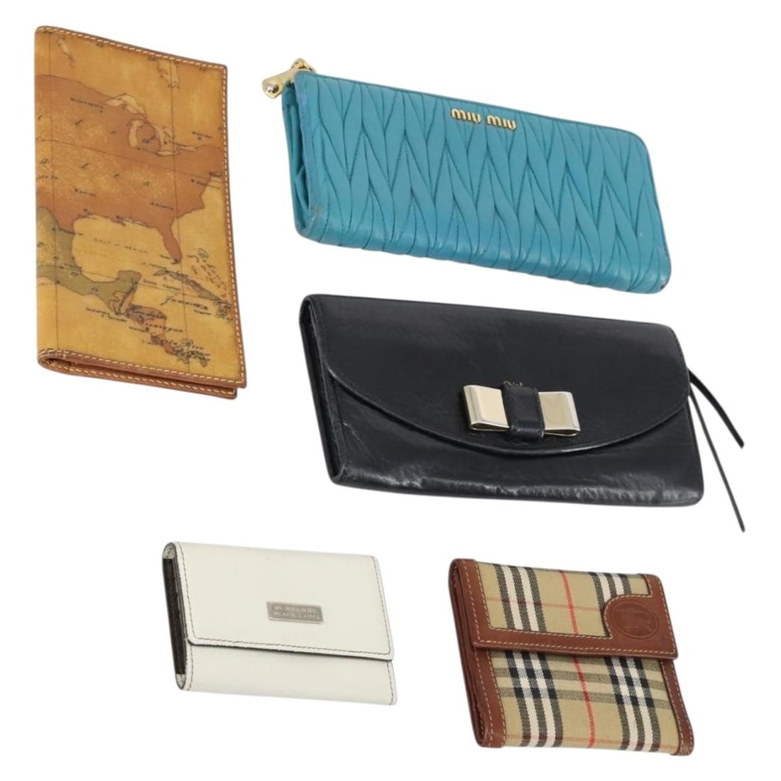 Berluti Leather Wallet Set of 5 Black Brown Auth (1 of 18)