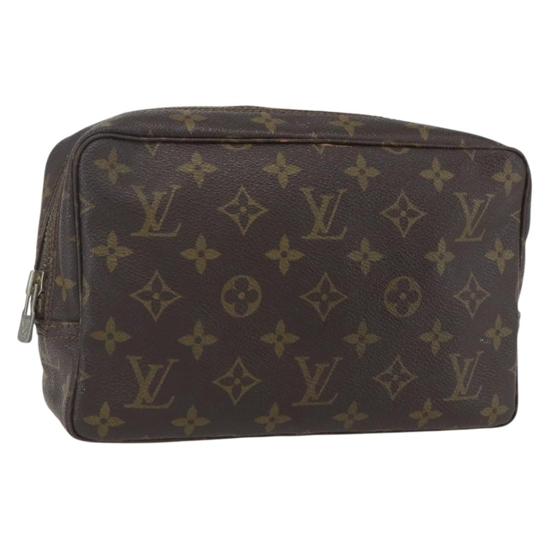 Louis Vuitton Monogram Canvas Trousse Toilette 23 Clutch Bag M47524 France: Louis Vuitton Monogram Canvas Trousse Toilette 23 Clutch Bag M47524 France This Louis Vuitton Monogram Trousse Toilette 23 clutch bag features the classic monogram canvas exterior in brown, crafted in