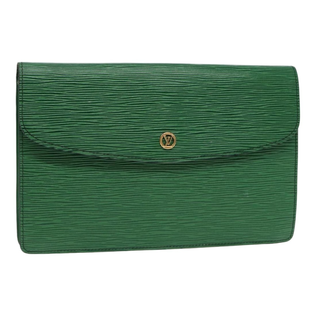 LOUIS VUITTON Epi Montaigne 27 Green Clutch Bag M52654 Auth (1 of 18)