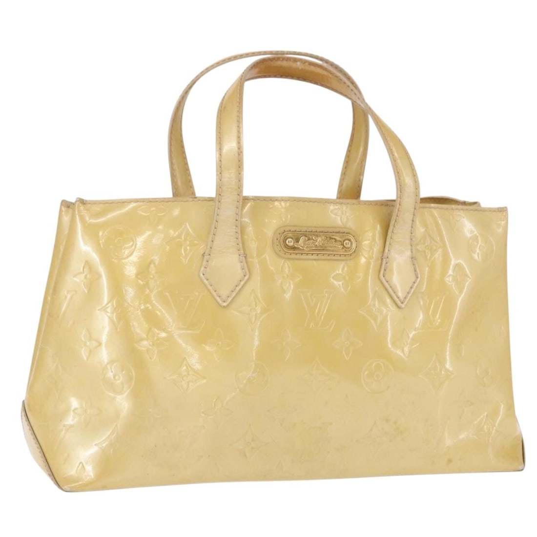 LOUIS VUITTON Monogram Vernis Wilshire PM Hand Bag Broncorail M91452 Auth (1 of 18)