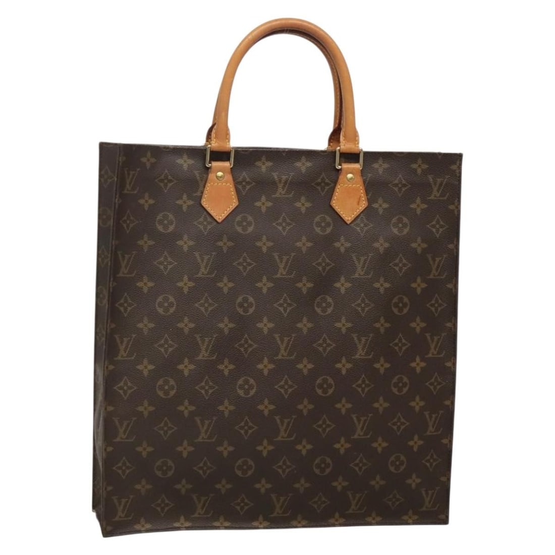 LOUIS VUITTON Monogram Sac Plat Hand Bag M51140 Authentic France: LOUIS VUITTON Monogram Sac Plat Hand Bag M51140 Authentic France This authentic Louis Vuitton Monogram Sac Plat Hand Bag (M51140) is a stylish accessory crafted from durable monogram canvas. It featur