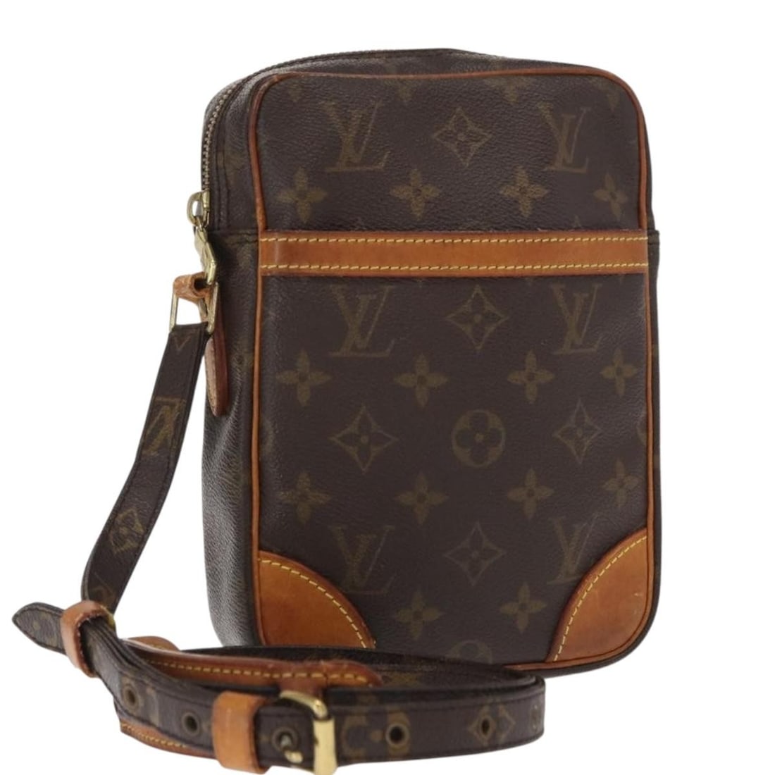 Louis Vuitton Danube Monogram Canvas Shoulder Bag M45266 France: Louis Vuitton Danube Monogram Canvas Shoulder Bag M45266 France This Louis Vuitton Monogram Danube Shoulder Bag, model M45266, is crafted from signature monogram canvas and was made in France. The bag