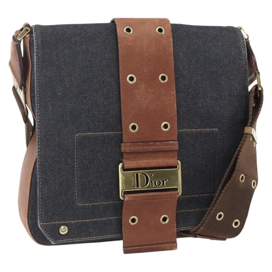 Christian Dior Street Chic Navy Gold Canvas Shoulder Bag Auth 152959: Christian Dior Street Chic Navy Gold Canvas Shoulder Bag Auth 152959 Elevate your style with this Christian Dior Street Chic Shoulder Bag, expertly crafted in Italy. This chic shoulder bag features a