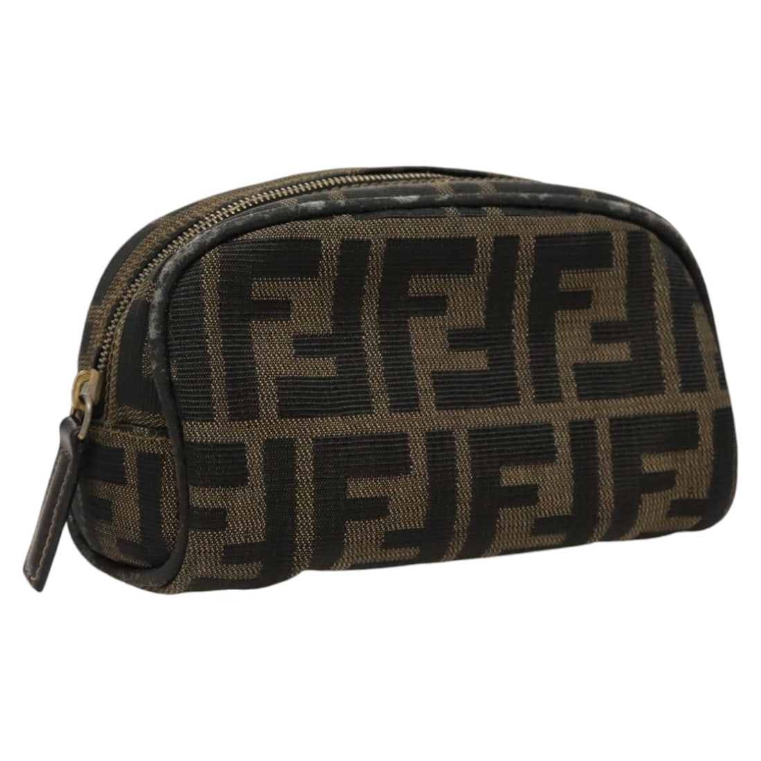FENDI Zucca Canvas Pouch Brown Black Authentic Made in Italy (1 of 16)
