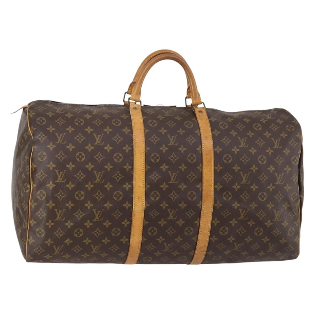 LOUIS VUITTON Monogram Keepall 60 Boston Bag M41422 Made in France: LOUIS VUITTON Monogram Keepall 60 Boston Bag M41422 Made in France The LOUIS VUITTON Monogram Keepall 60 Boston Bag is a luxurious travel essential that showcases the iconic Monogram Canvas, a hallmar