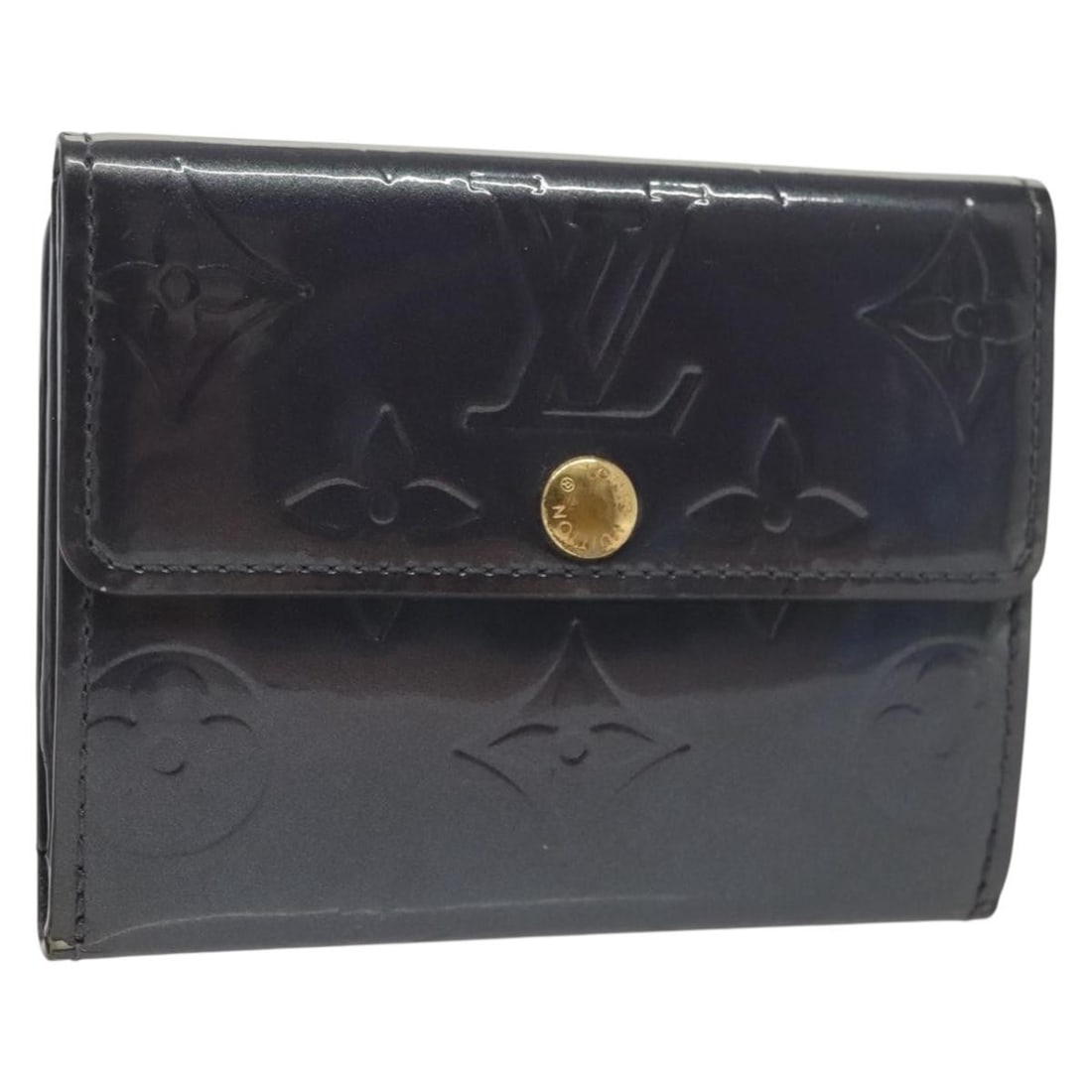 LOUIS VUITTON Monogram Vernis Ludlow Indigo Coin Purse M91356 Auth (1 of 18)