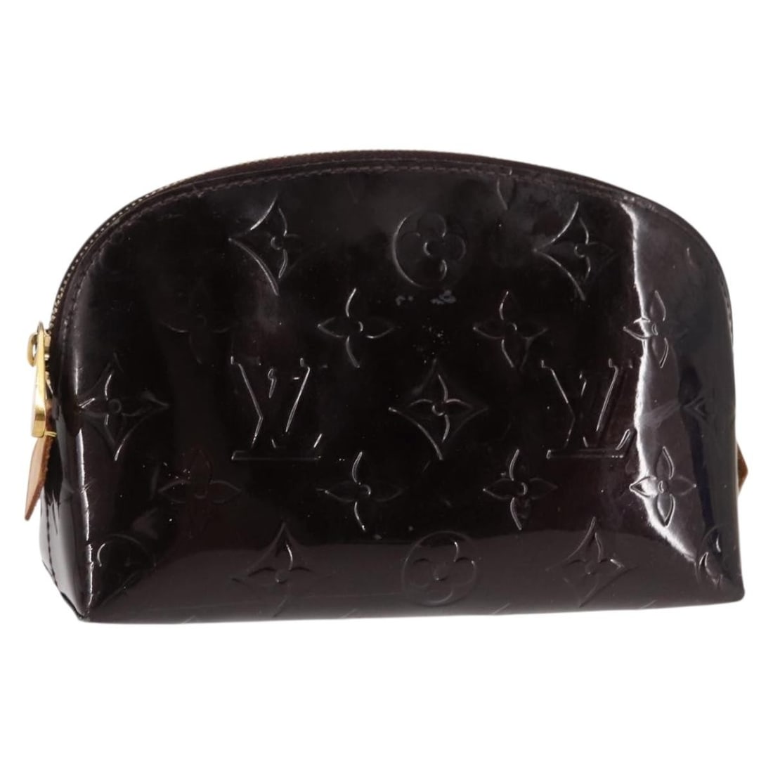LOUIS VUITTON Amarante Monogram Vernis Cosmetic Pouch M91495 Auth: LOUIS VUITTON Amarante Monogram Vernis Cosmetic Pouch M91495 Auth This LOUIS VUITTON Monogram Vernis Pochette PM Pouch is a stylish cosmetic pouch crafted from high-quality patent leather in an elegan