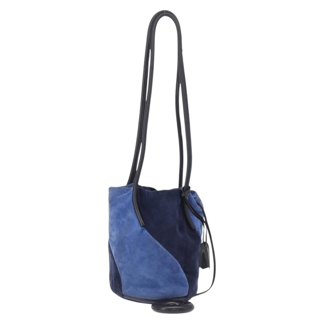 LOEWE Blue Suede Shoulder Bag with Key Accessories (1 of 18)