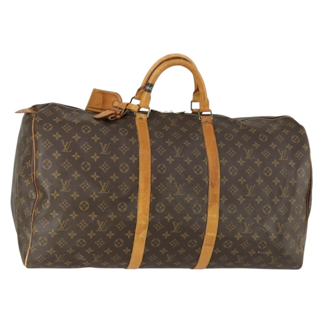 Louis Vuitton Keepall 60 Monogram Canvas Boston Bag M41422 France: Louis Vuitton Keepall 60 Monogram Canvas Boston Bag M41422 France This Louis Vuitton Monogram Keepall 60 Boston Bag, model M41422, is crafted from signature monogram canvas and features a spacious des