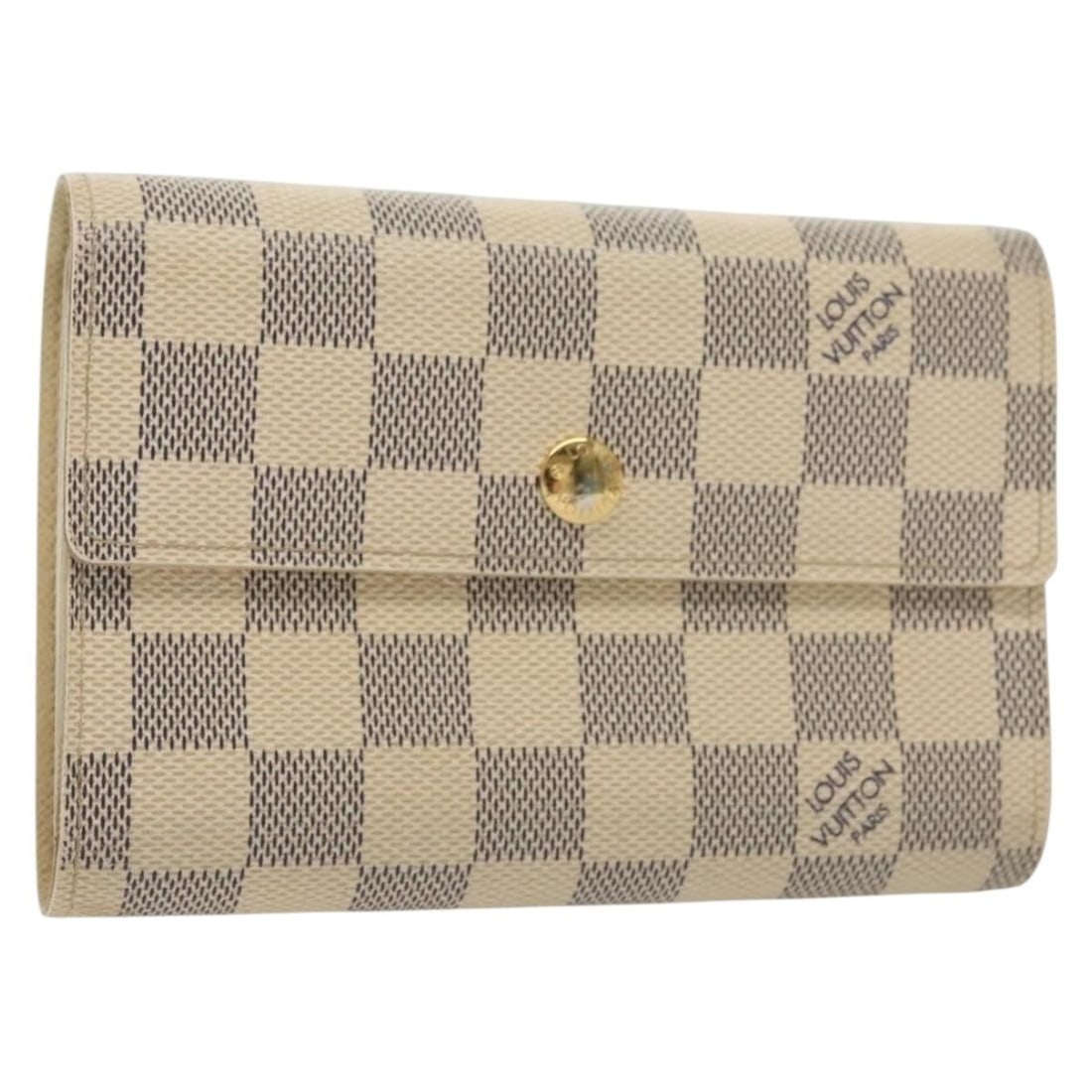 LOUIS VUITTON Damier Azur Wallet Portefeuille Alexandra N63068 Authenticated (1 of 18)