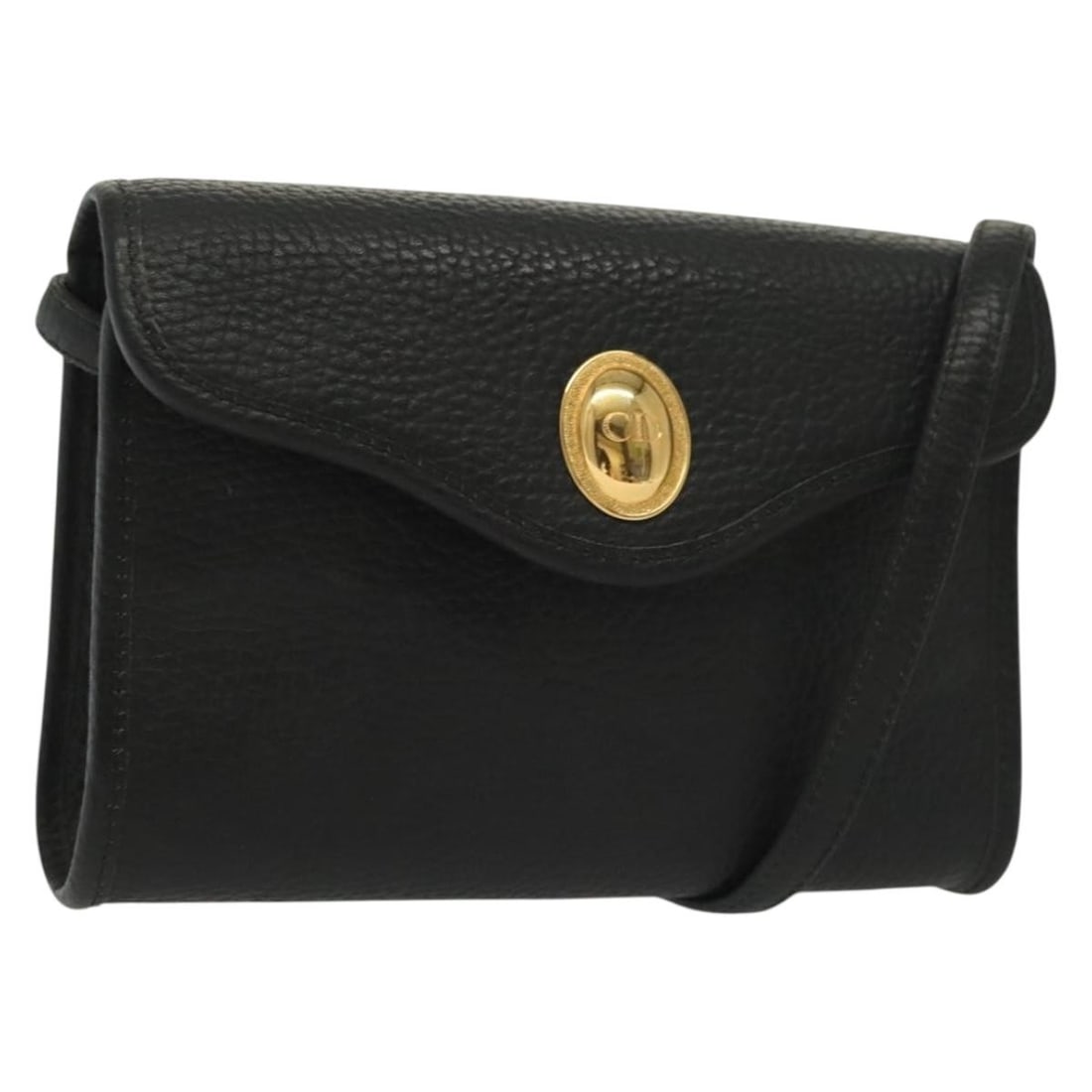 Christian Dior Black Gold Leather Shoulder Bag Auth 135165: Christian Dior Black Gold Leather Shoulder Bag Auth 135165 This authentic Christian Dior shoulder bag combines luxurious leather with a striking black and gold color scheme, making it a stylish access