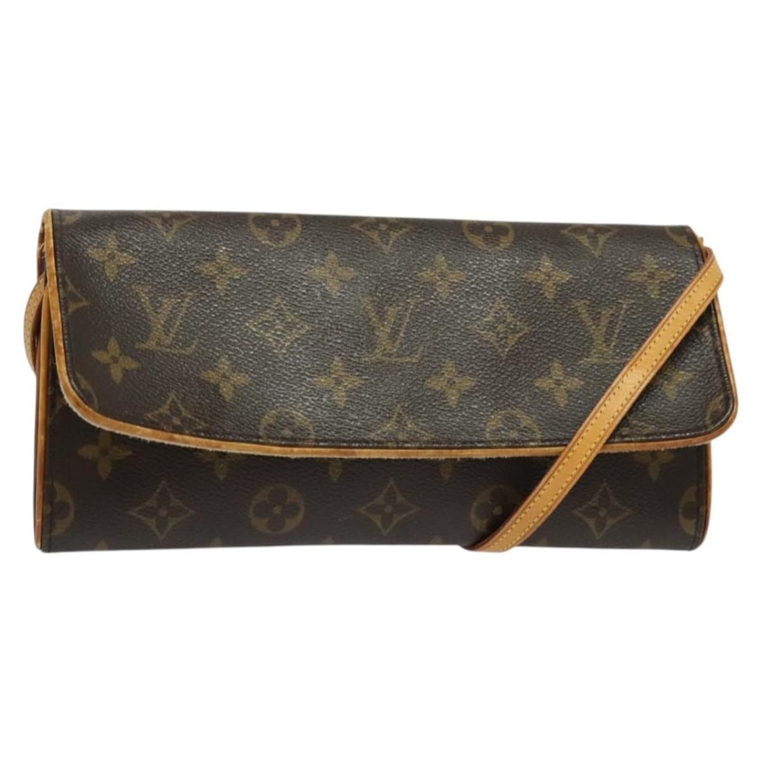 LOUIS VUITTON Monogram Pochette Twin GM Shoulder Bag M51852 Spain: LOUIS VUITTON Monogram Pochette Twin GM Shoulder Bag M51852 Spain This LOUIS VUITTON Monogram Pochette Twin GM Shoulder Bag is a stylish accessory crafted from durable Monogram Canvas. Measuring appro