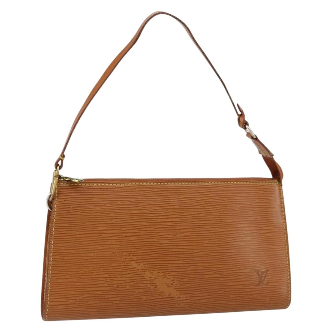 LOUIS VUITTON Epi Accessory Pouch Brown M52953 Auth France (1 of 18)