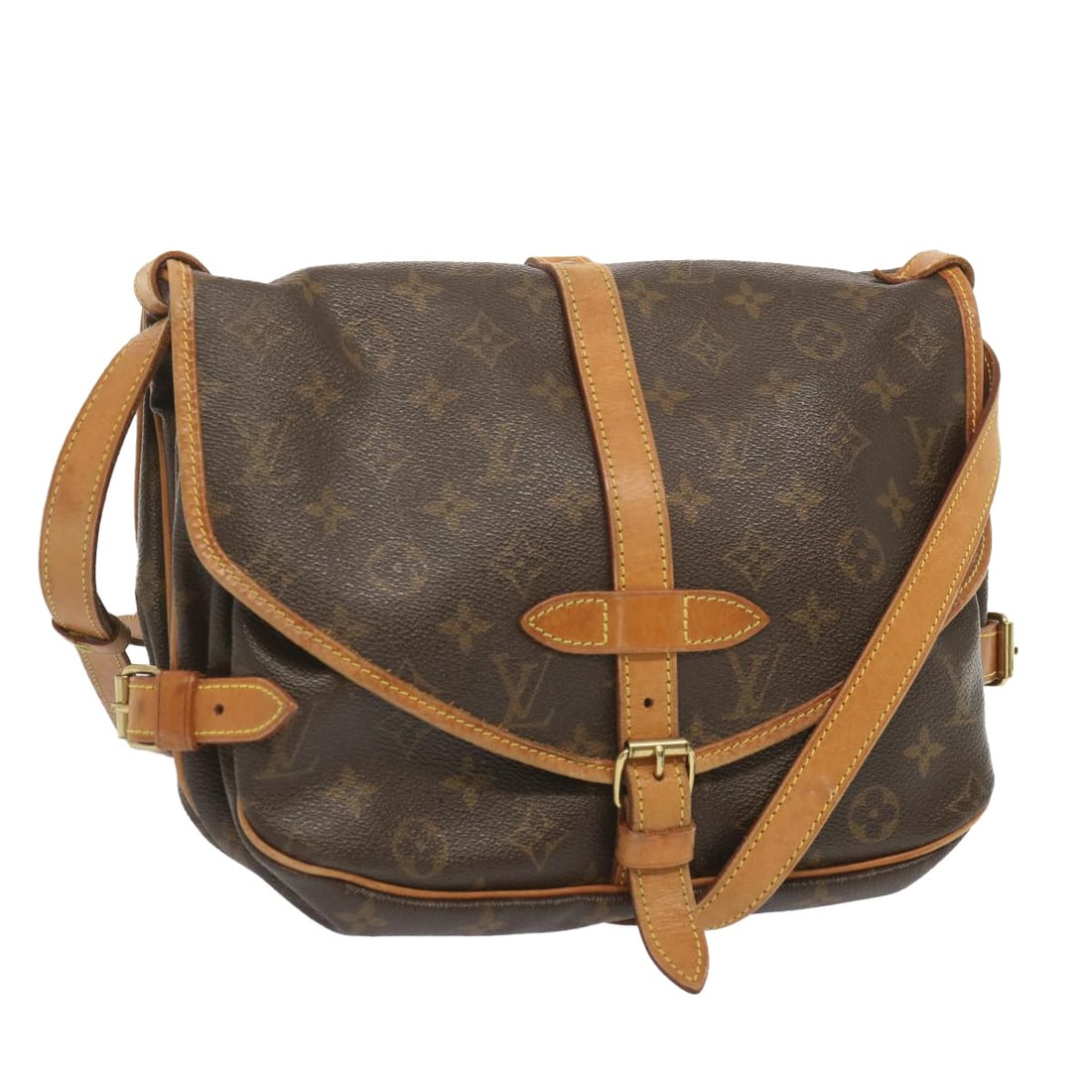 LOUIS VUITTON Monogram Saumur 30 Shoulder Bag M42256 Auth: LOUIS VUITTON Monogram Saumur 30 Shoulder Bag M42256 Auth The LOUIS VUITTON Monogram Saumur 30 Shoulder Bag is a stylish and functional accessory crafted from durable Monogram Canvas. This bag feature
