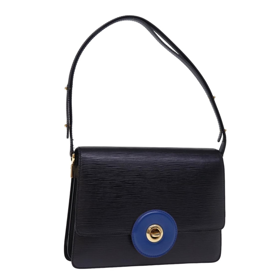 Louis Vuitton Epi Bicolor Free Run Shoulder Bag M52415 Black Blue: Louis Vuitton Epi Bicolor Free Run Shoulder Bag M52415 Black Blue This LOUIS VUITTON Epi Bicolor Free Run Shoulder Bag is a stylish accessory crafted from durable Epi leather. The bag features a chic