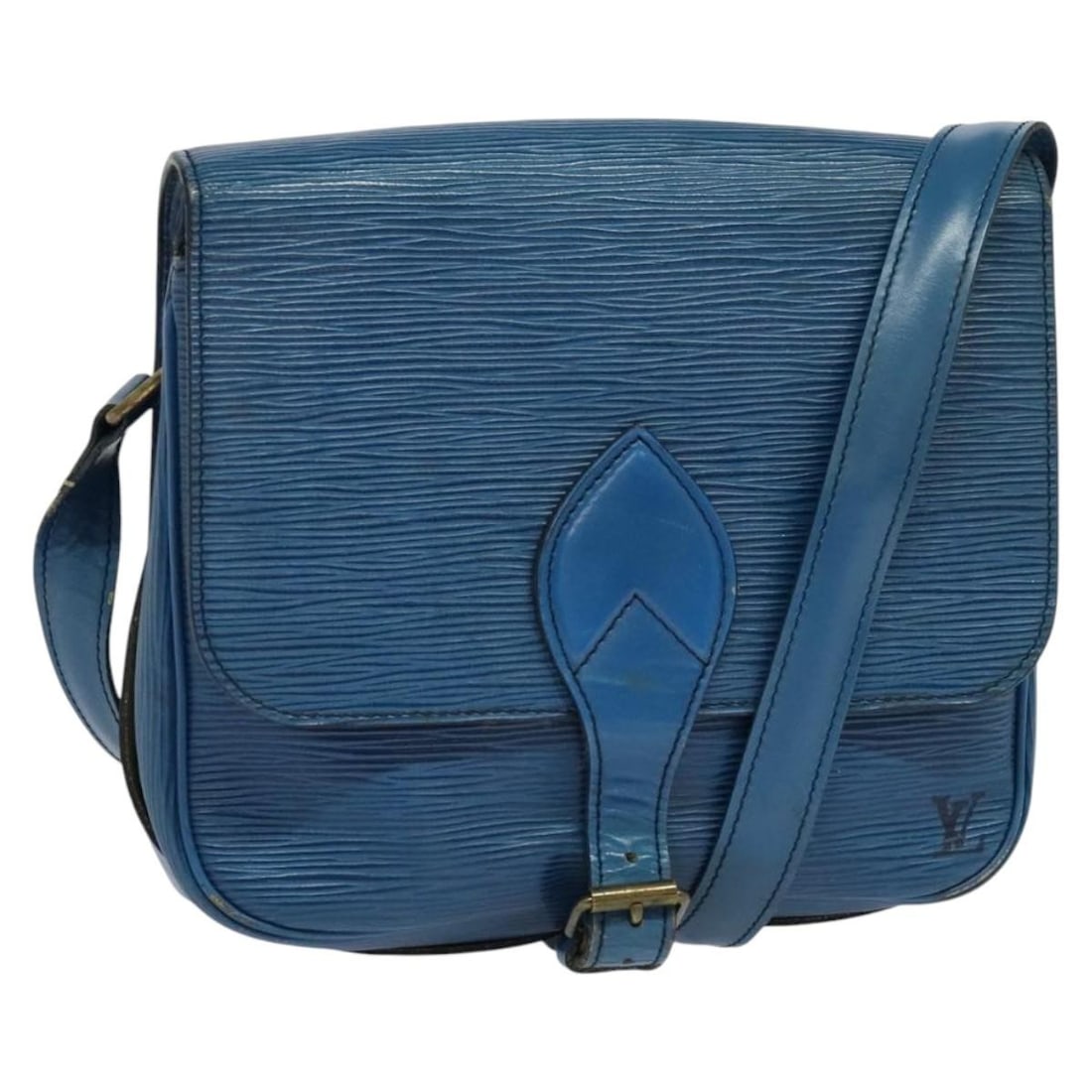 LOUIS VUITTON Epi Cartouchiere MM Blue Shoulder Bag M52245 Auth: LOUIS VUITTON Epi Cartouchiere MM Blue Shoulder Bag M52245 Auth This authentic Louis Vuitton Epi Cartouchiere MM Shoulder Bag in a striking blue hue is crafted from durable Epi leather, showcasing a s