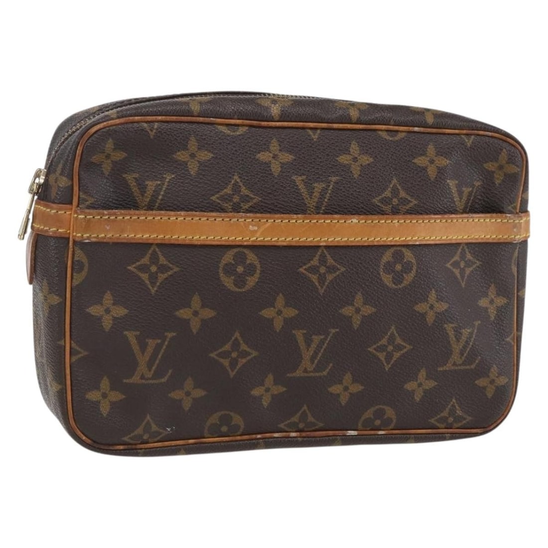 LOUIS VUITTON Monogram Compiegne 23 Clutch Bag M51847 Authentic (1 of 18)