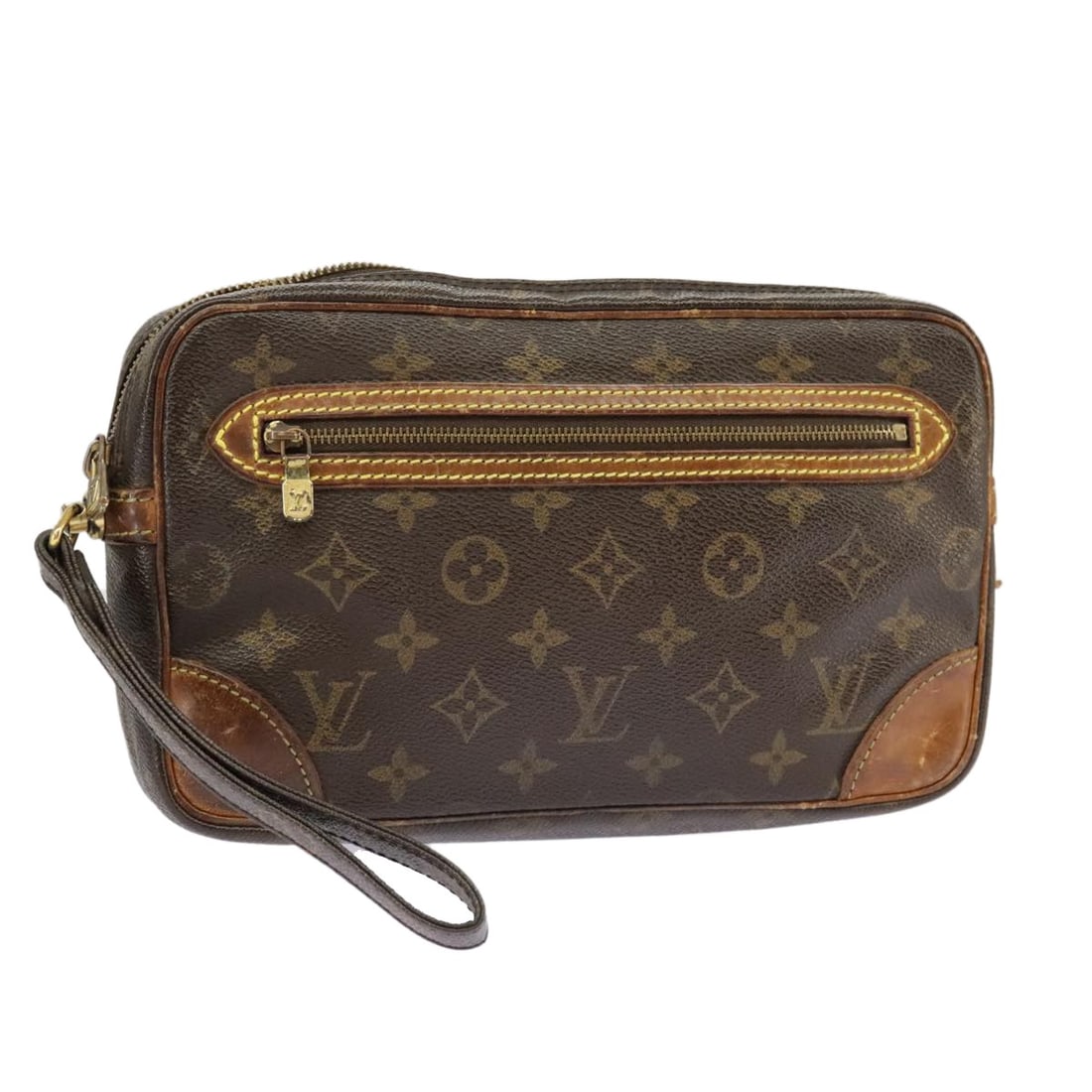 LOUIS VUITTON Monogram Marly Dragonne GM Clutch Bag M51825 France: LOUIS VUITTON Monogram Marly Dragonne GM Clutch Bag M51825 France This LOUIS VUITTON Monogram Marly Dragonne GM Clutch Bag is a stylish accessory crafted from durable Monogram Canvas, embodying the lu