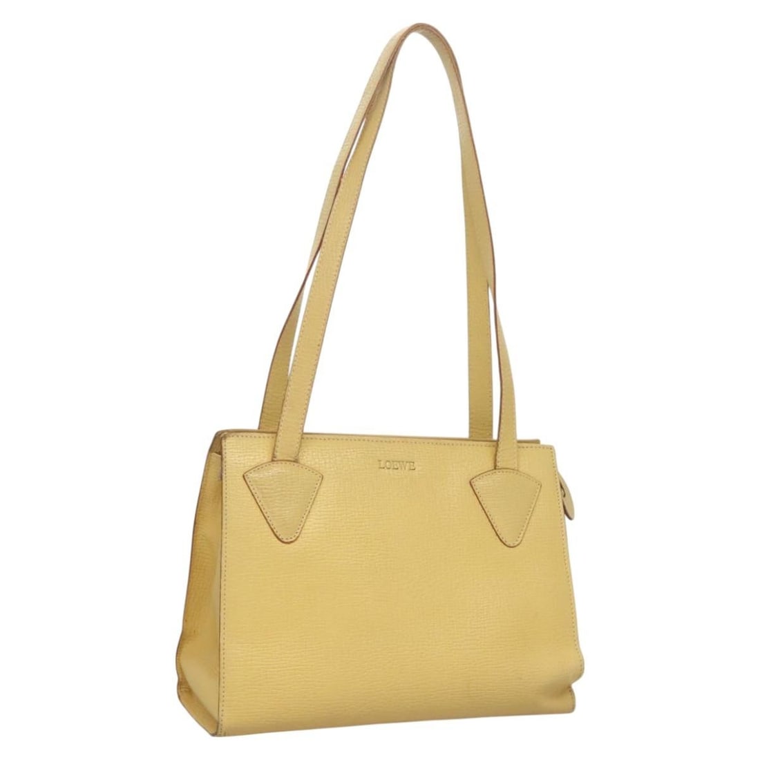 LOEWE Yellow Silver Leather Shoulder Bag Made in Italy (1 of 18)