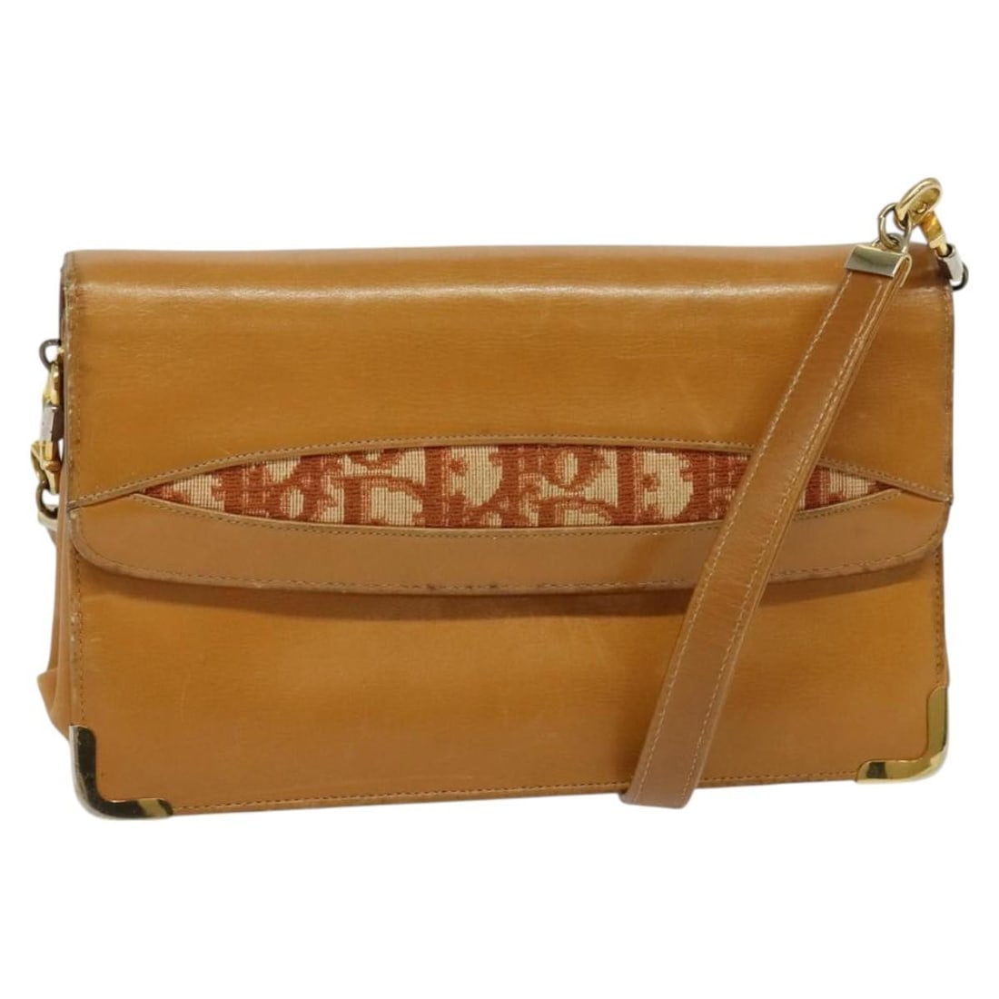 Christian Dior Beige Gold Leather Shoulder Bag BA3445 (1 of 18)