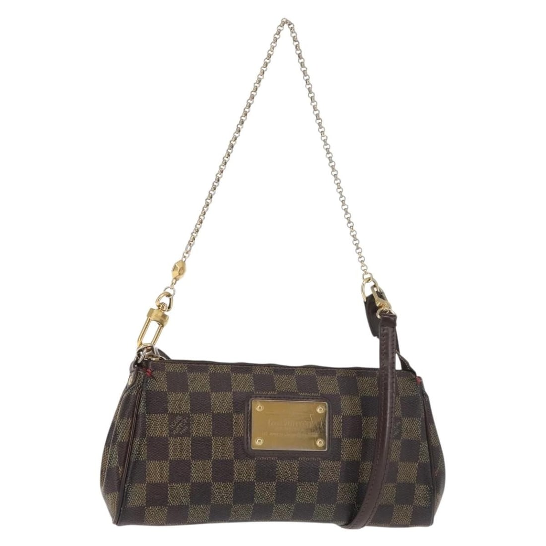 LOUIS VUITTON Damier Ebene Eva Shoulder Bag N55213 Auth 2 Way (1 of 18)