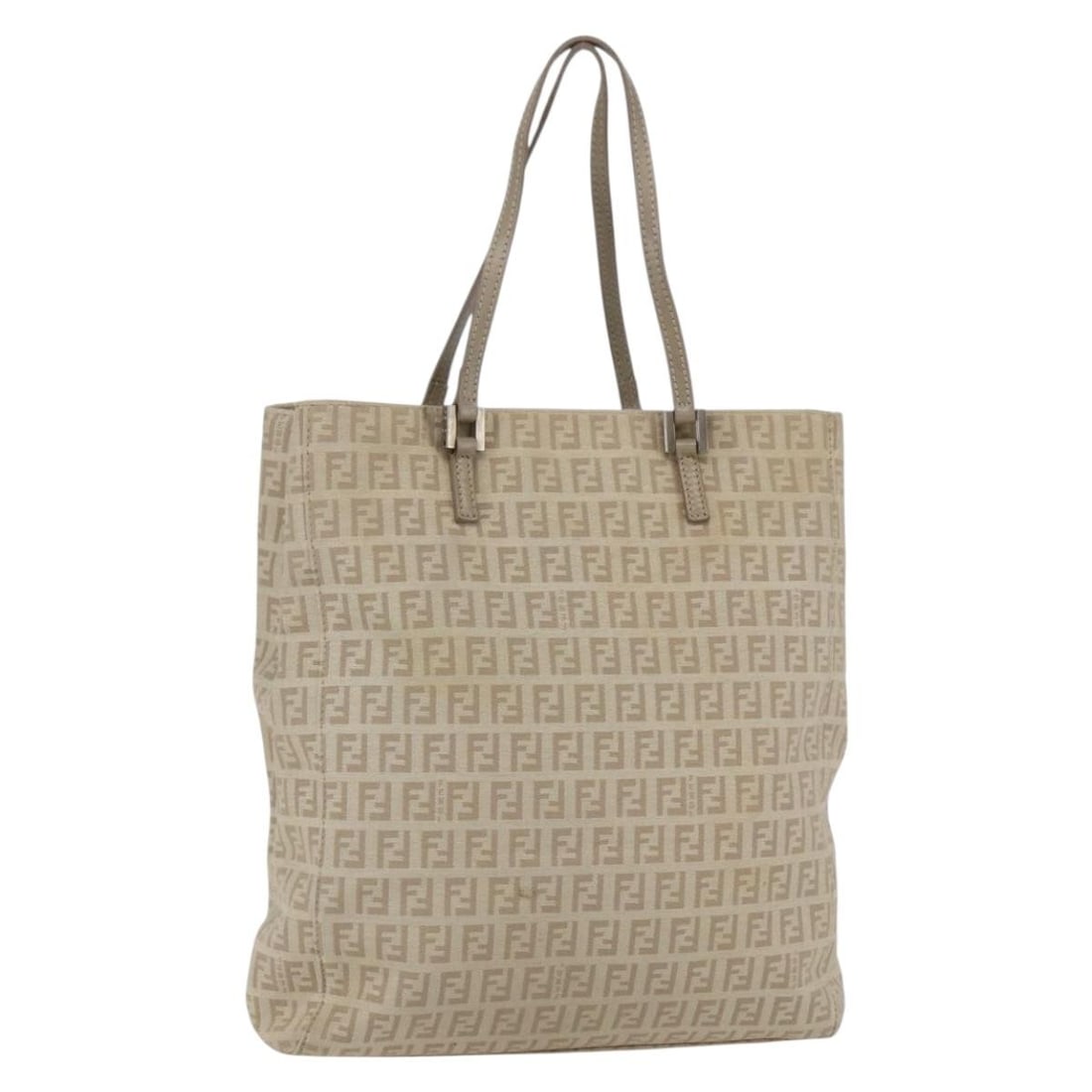Beige Gold Zucchino Canvas Fendi Tote Bag from Italy (1 of 18)