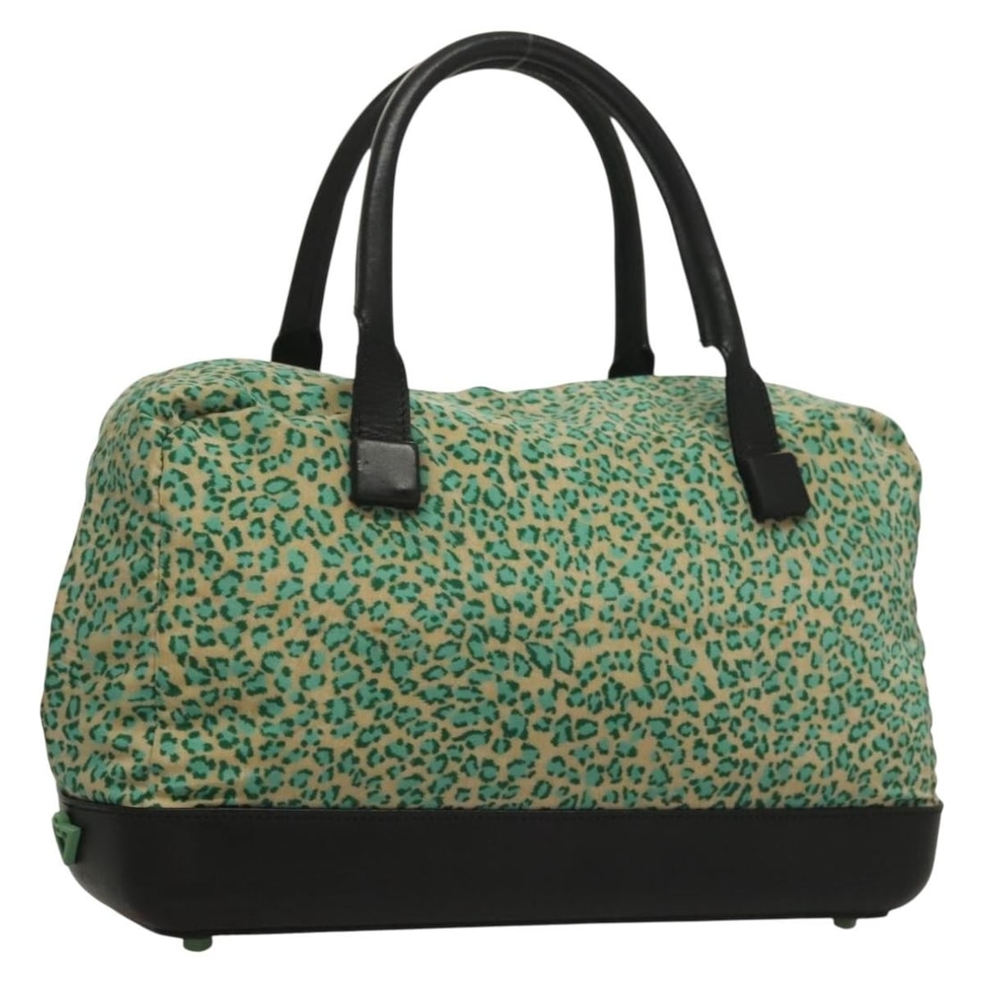 Bottega Veneta Green Black Nylon Hand Bag Made in Italy (1 of 18)