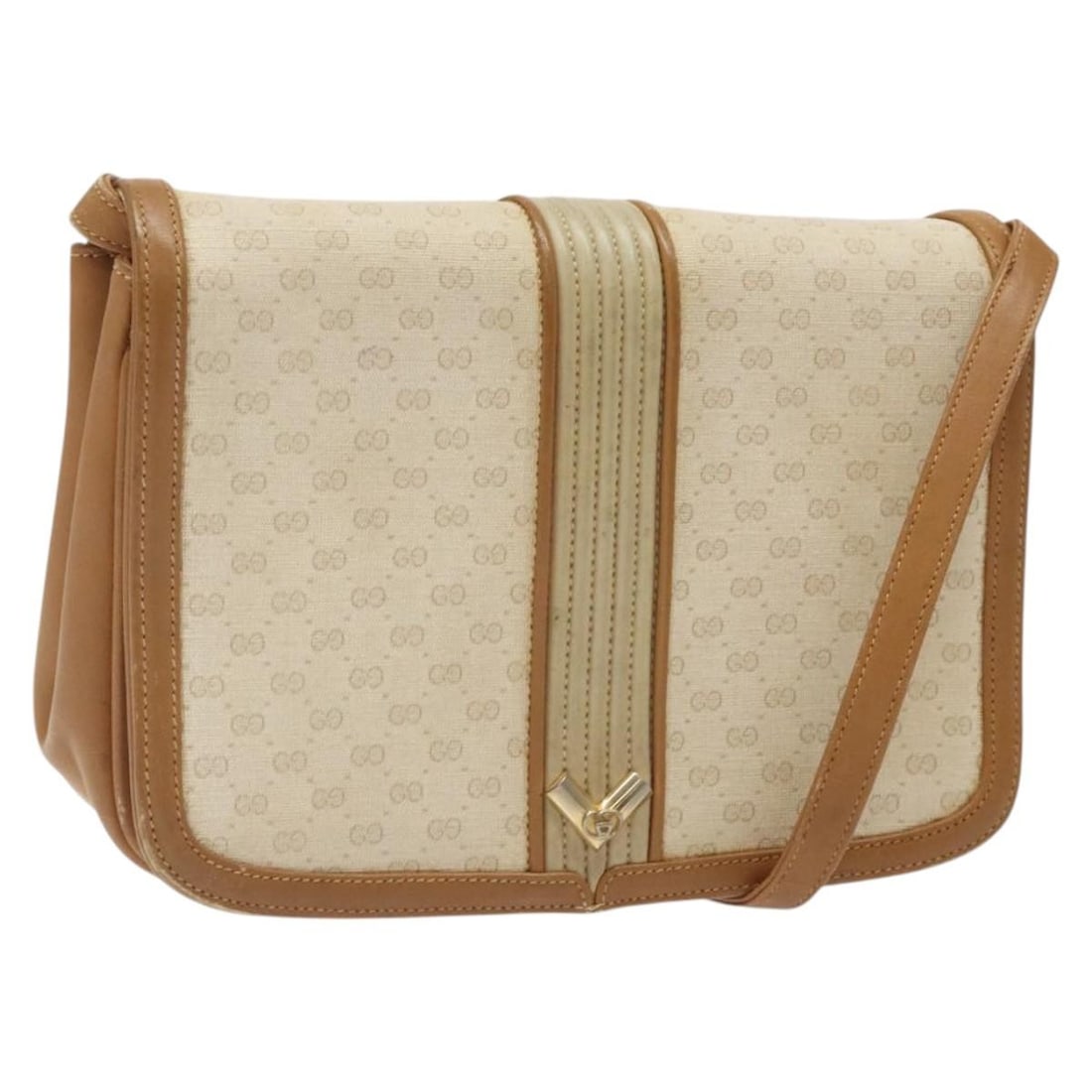 GUCCI Micro GG Supreme White Gold PVC Shoulder Bag Made in Italy: GUCCI Micro GG Supreme White Gold PVC Shoulder Bag Made in Italy Introducing the GUCCI Micro GG Supreme Shoulder Bag, a stylish blend of elegance and functionality. Crafted from durable PVC leather, t